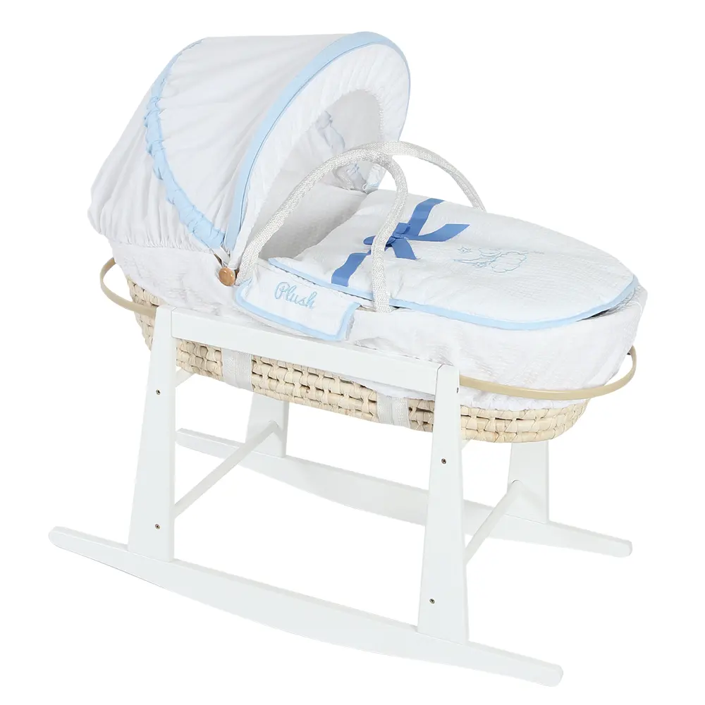 Hot Sells Portable 100% Handmade Baby Moses Basket With Stand For Baby Sleep