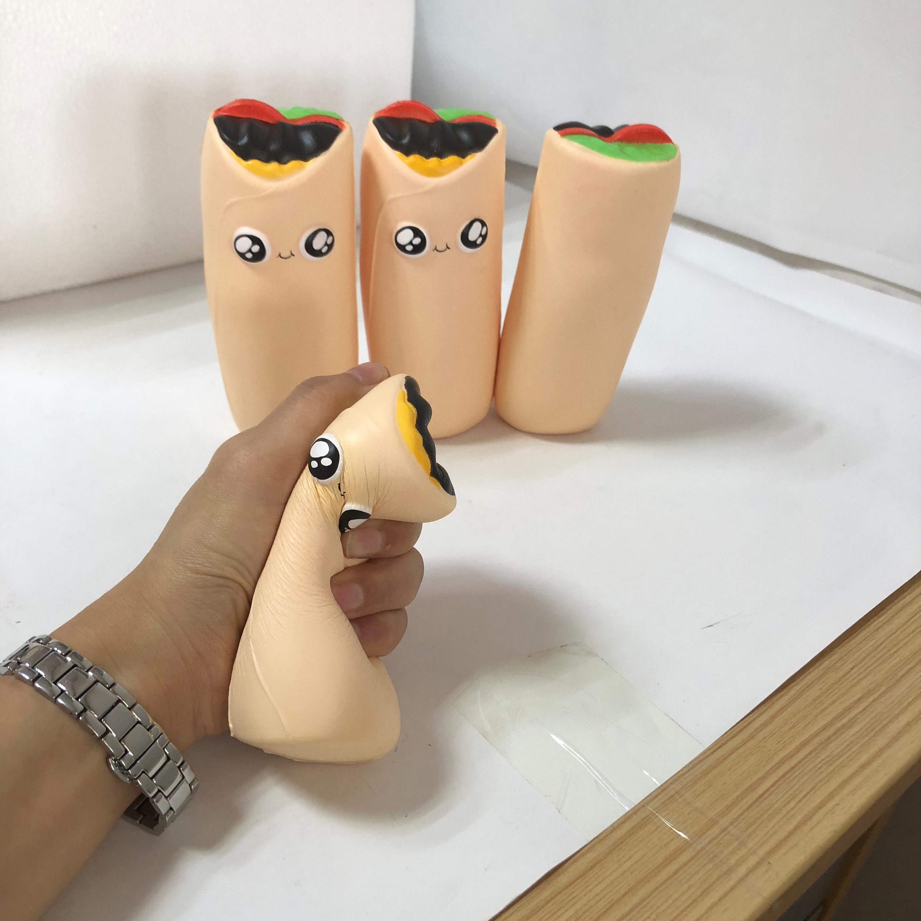 2019 новый мягкий Squeeze экологичный 135 мм медленный рост PU мексиканский Тако Стресс помощи Squishies игрушки