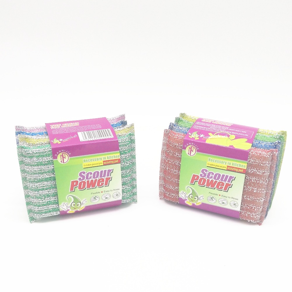 Kitchen Essential dish washing non-abrasive green black sponge scouring pads