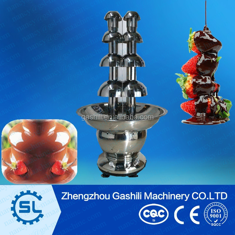 dual tower 5 tier chocolate fondue fountain machine