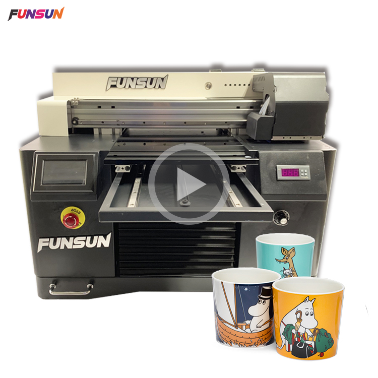 Заводская цена, планшетный принтер Funsun 1440 точек/дюйм A3 UV LED для печати чехлов на телефоне с CMYKW