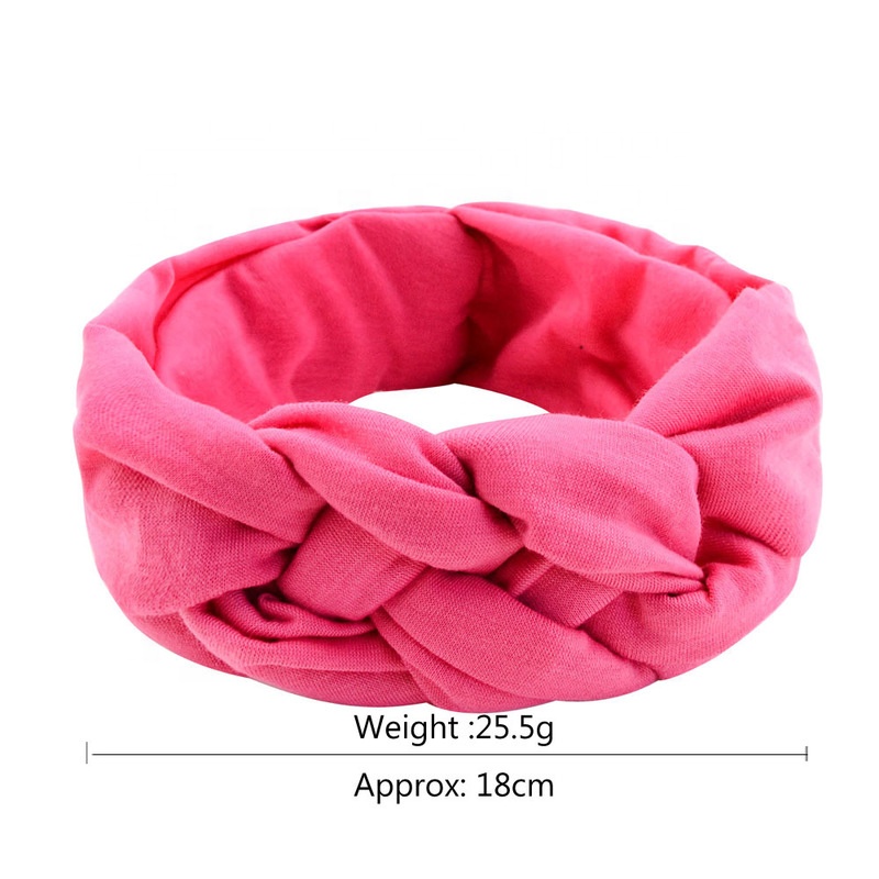 New design kids colorful headband twisted knotted elastic hair band