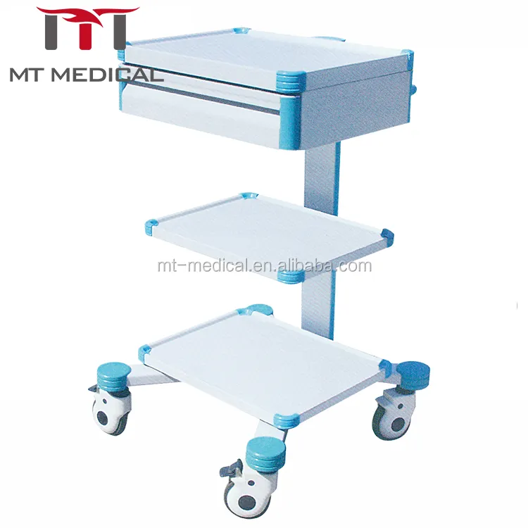 High quality medical equipment mobile instrument crash trolley cart in hospital