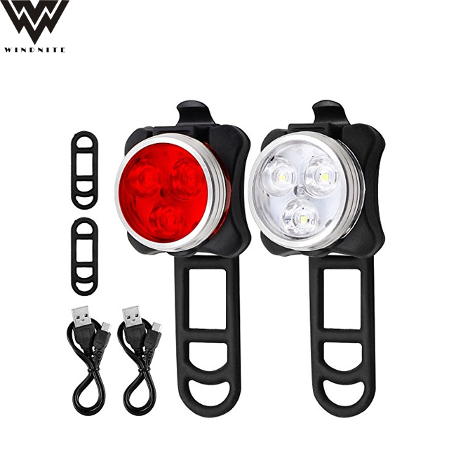 COB LED Bike Tail Light Led Rechargeable Usb Bike Safety Light Set