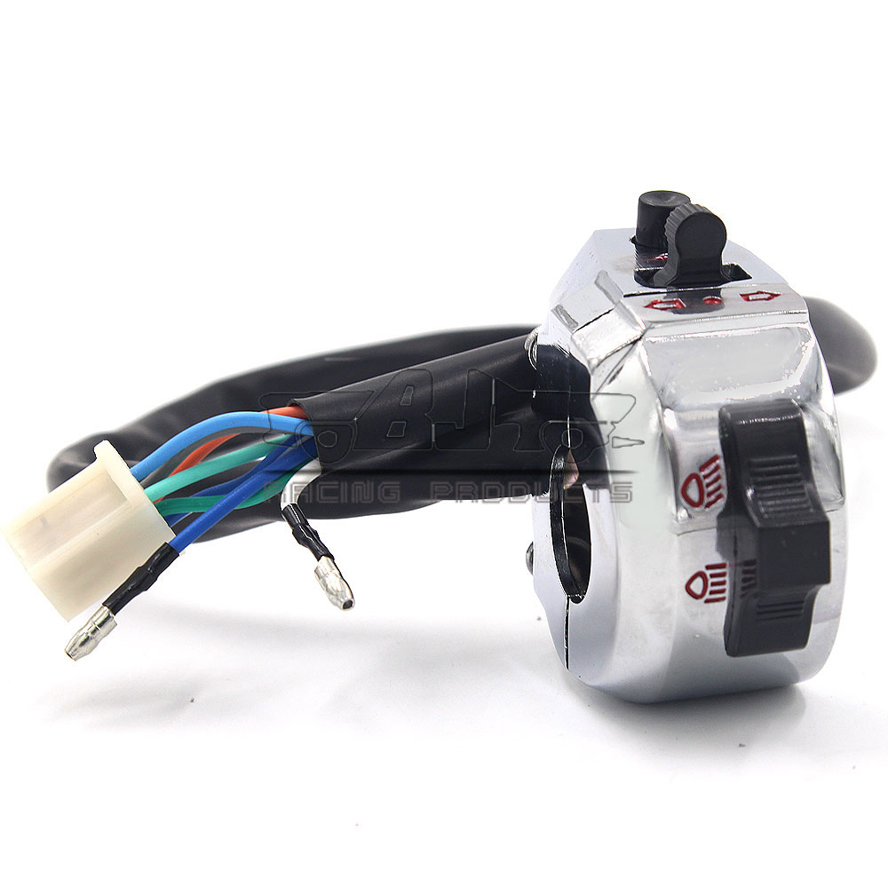 BJ-SW-002 Aftermarket водонепроницаемый 12V пользовательский Универсальный хромированный переключатель Руля Мотоцикла
