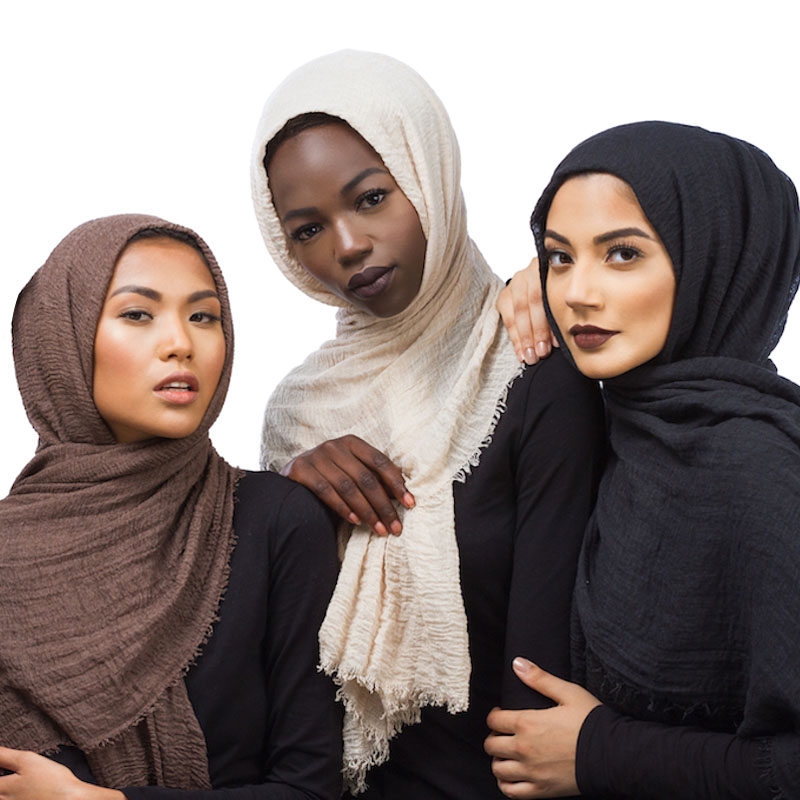 Производитель новых модных хлопковых шарфов с бахромой с рисунком Jilbab