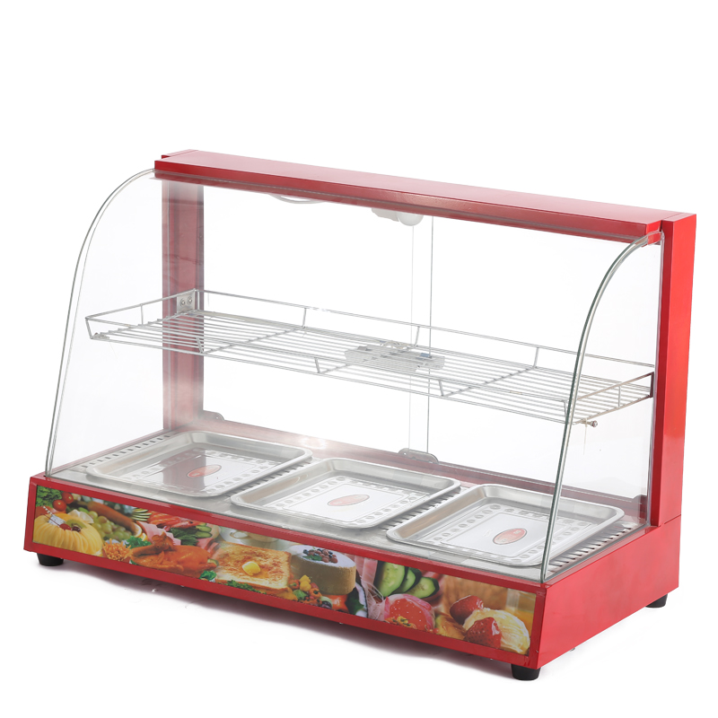 Fast Food Kitchen Equipment Hot Food Display Warmers Showcase For Sale