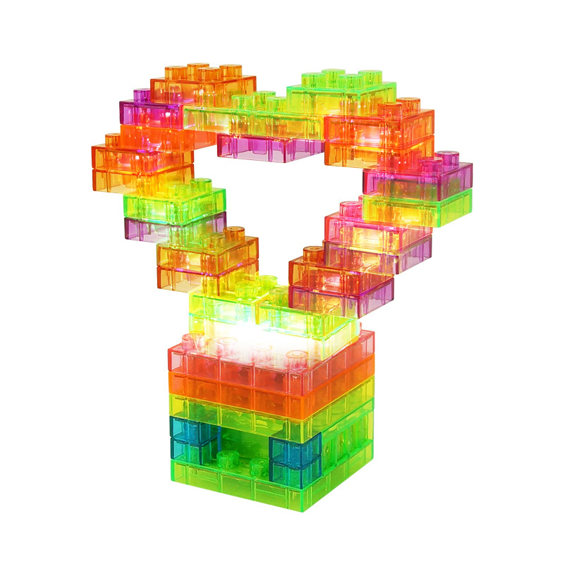 Звук управление Электрический DIY Building Block игрушки со светом
