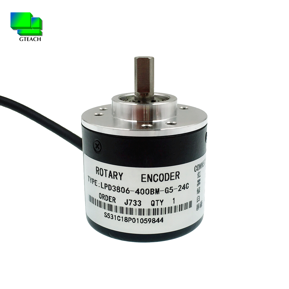 Поворотный энкодер 400 ppr LPD3806-400BM-G5-24C A B, фазовый инкрементный оптический вал, Поворотный энкодер 6 мм