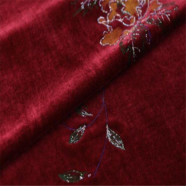 Роскошный Металлический люрекс шелковая бархатная ткань для cheongsam