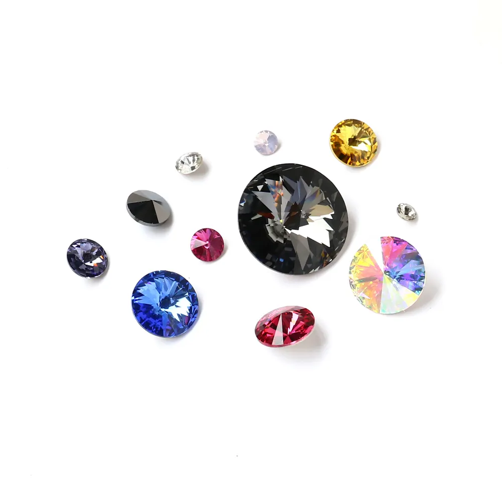 FREE SAMPLE Dongzhou Crystal 3019 Point Back Shining Rivoli High Quality K9 Fancy Stone For Jewelry Making