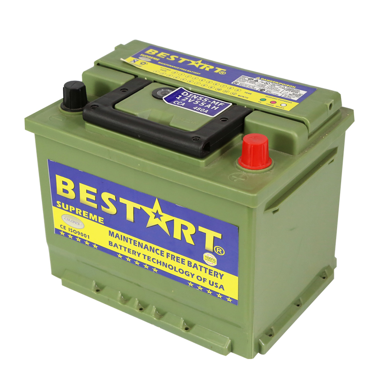 DIN55 12V55ah 55530 высокопроизводительный автомобильный аккумулятор без обслуживания