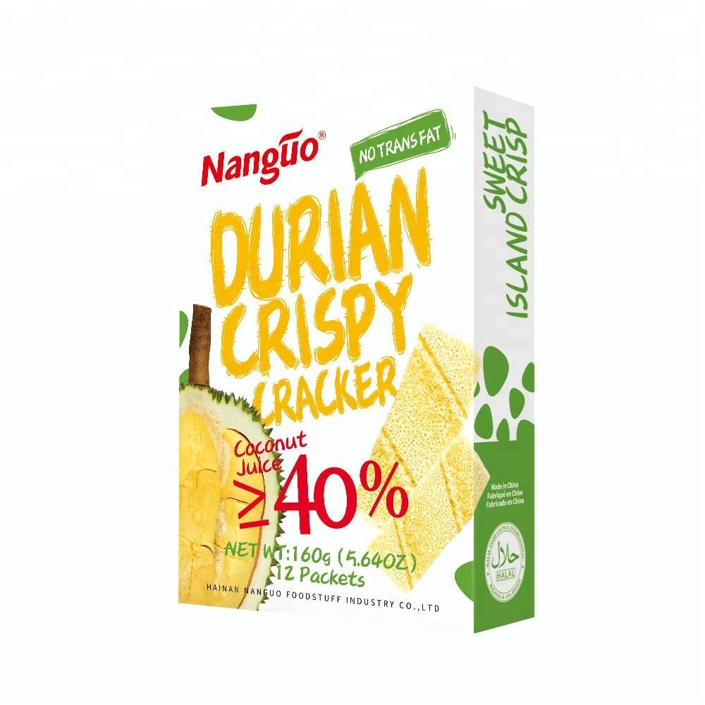 Durian кокосовый крекер печенье в 12 пакетиков 160 г