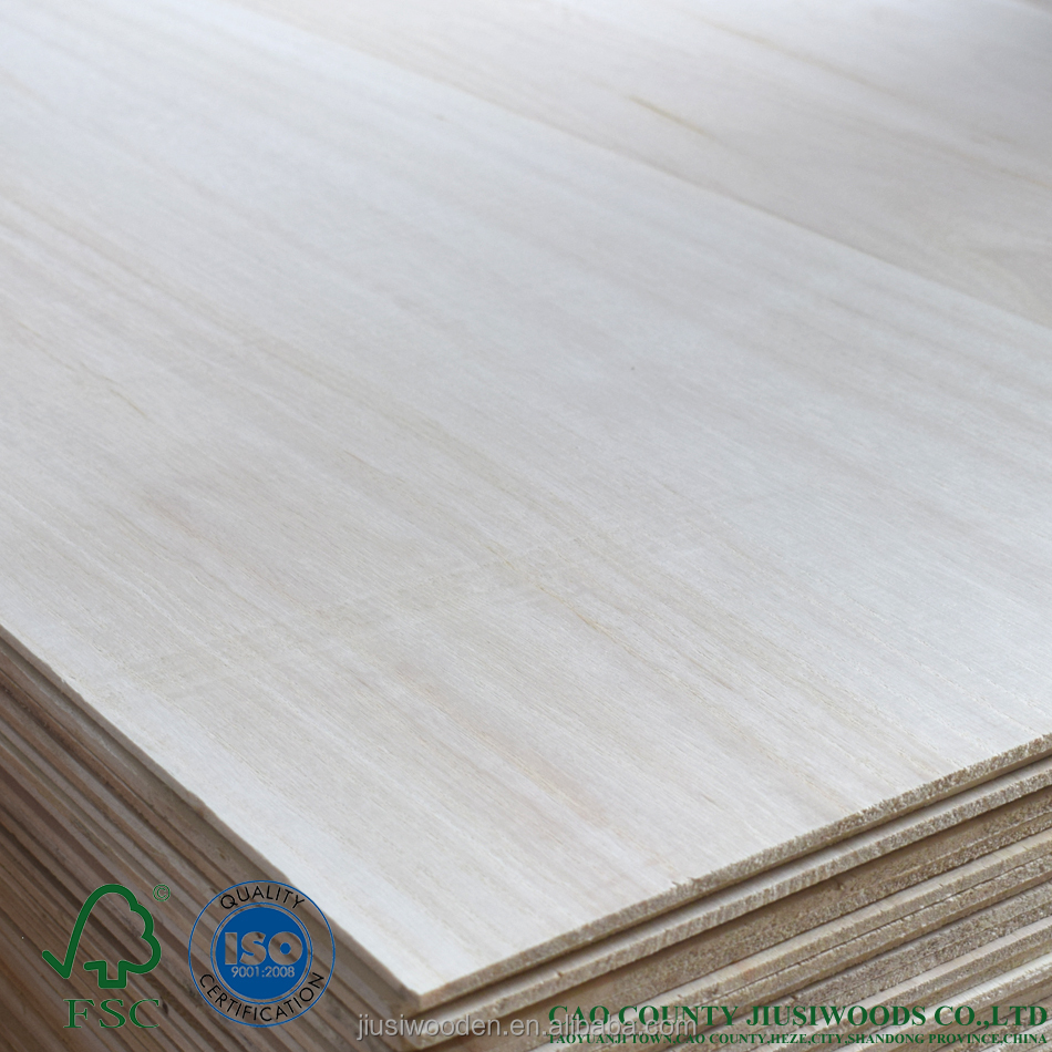 Paulownia Wood Board size of 1200*2400*5/9/12/13/18/20/40/60 mm or as Customized