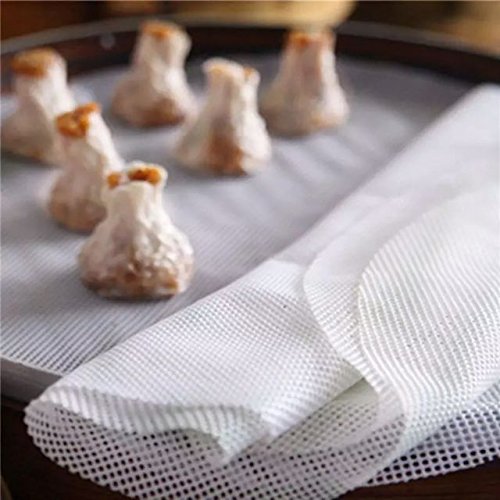 Non-Stick Silicone Steamer Pad Mesh Round Dumplings Mat Food Grade Silicone Round Steamer Mat