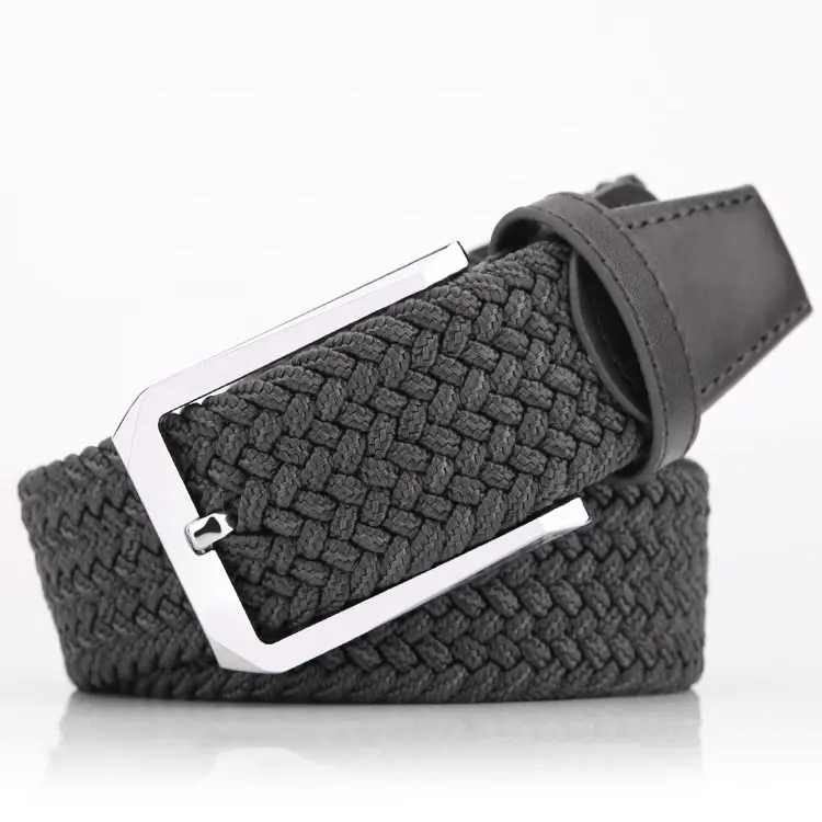 Elastic fashion braided rope belt for men