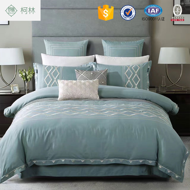 Wholesale home used embroidered modern twin bed sheets sets
