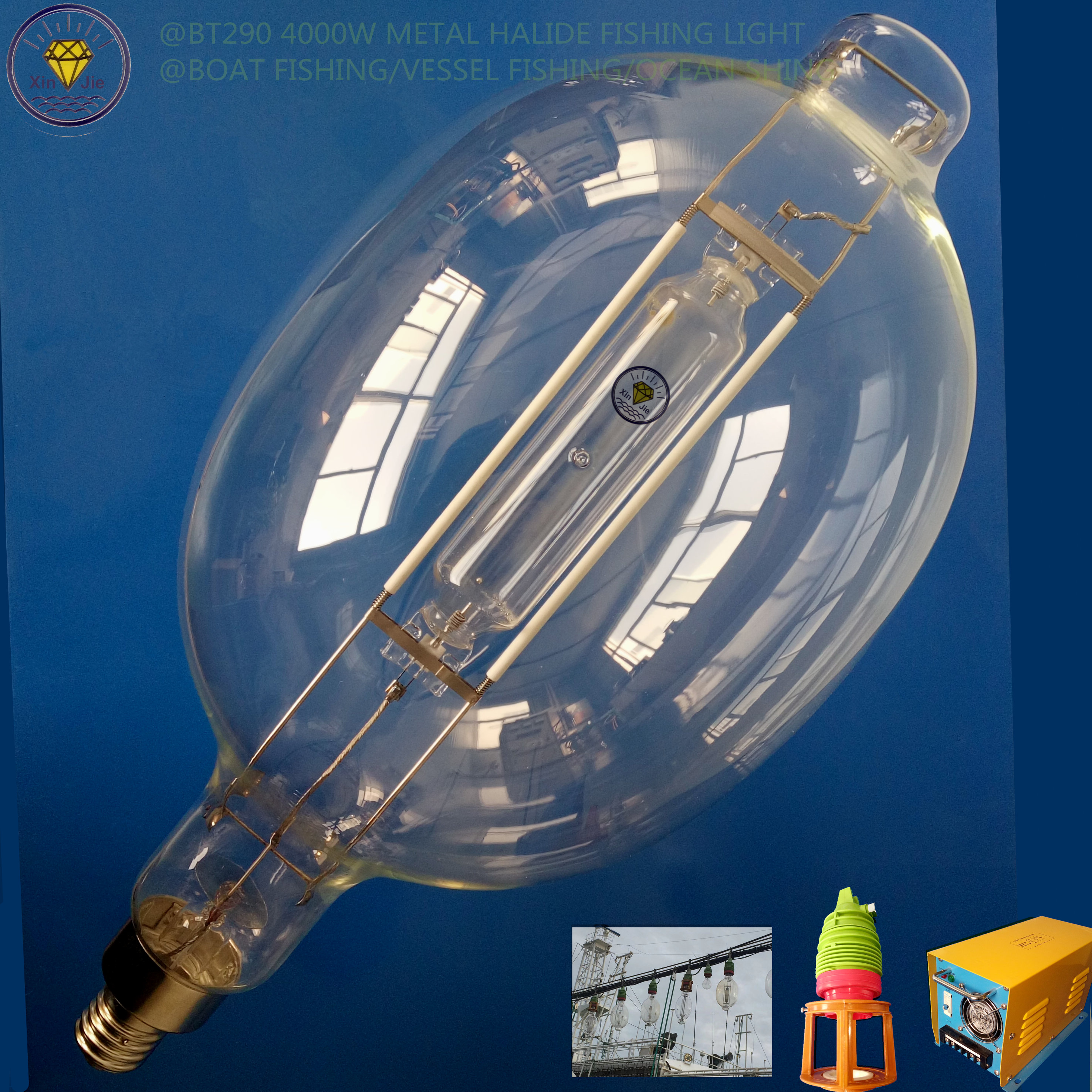 BT290 4000W 5000W cuttlefish металлическая галогенная лампа, Кварцевая дуга E40 220V-230v балласт, вход 380V
