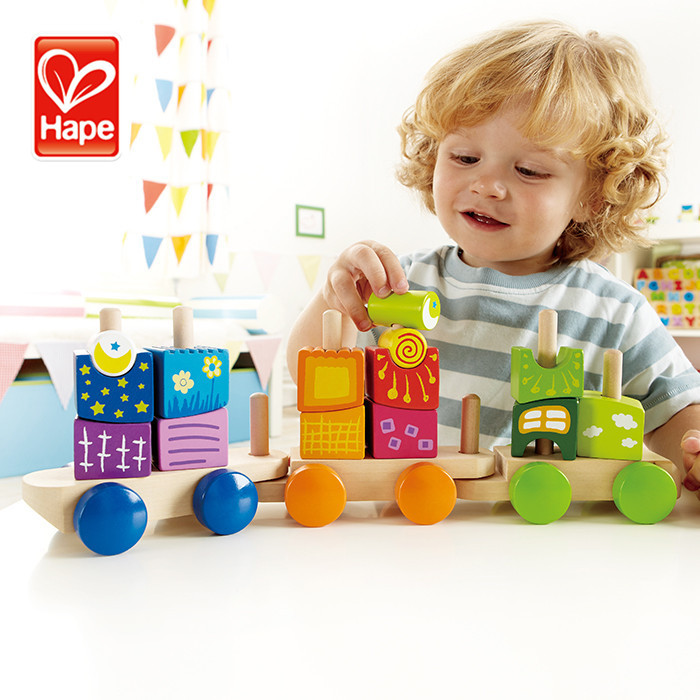 Hape игрушки оптом дешевые детские безопасности деревянный игрушечный поезд