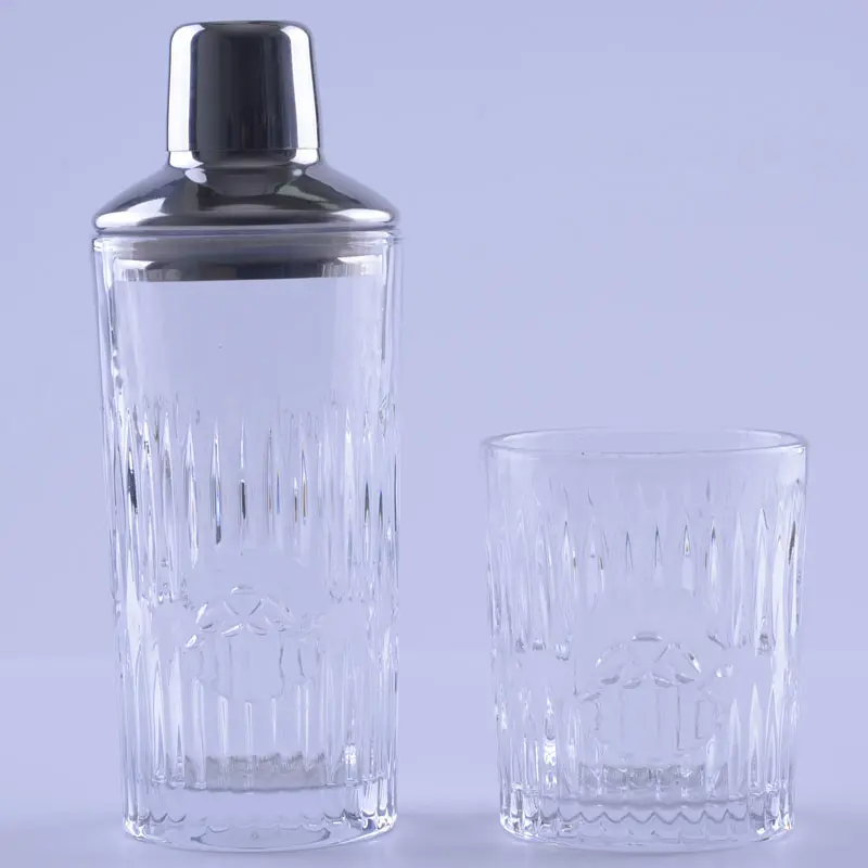 Barware Silver Shaker Glass Cocktail Glass