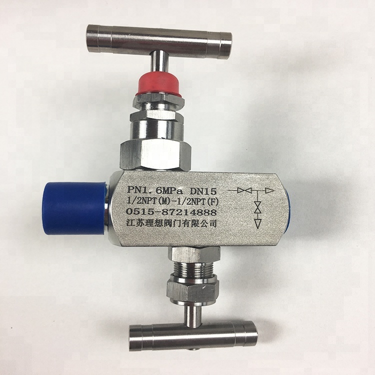 Горячая продажа 1/2NPT давление gage игольчатый клапан 2 клапан коллектор инструмент клапан