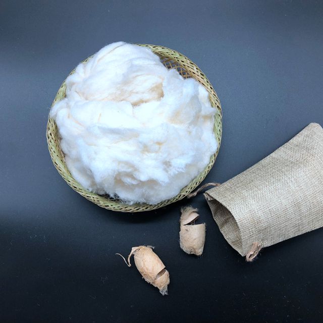 Tussah Silk Noil или отходов отбеленные класса для одеяло