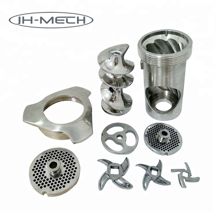 Custom Design OEM ODM Stainless Steel Meat Mincer Spare Parts Blade Mesh Plate Worm Screw Propeller Ring