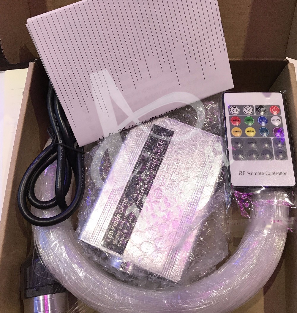 DIY 12V RGB PMMA Оптический волоконный потолочный светильник для украшения крыши автомобиля
