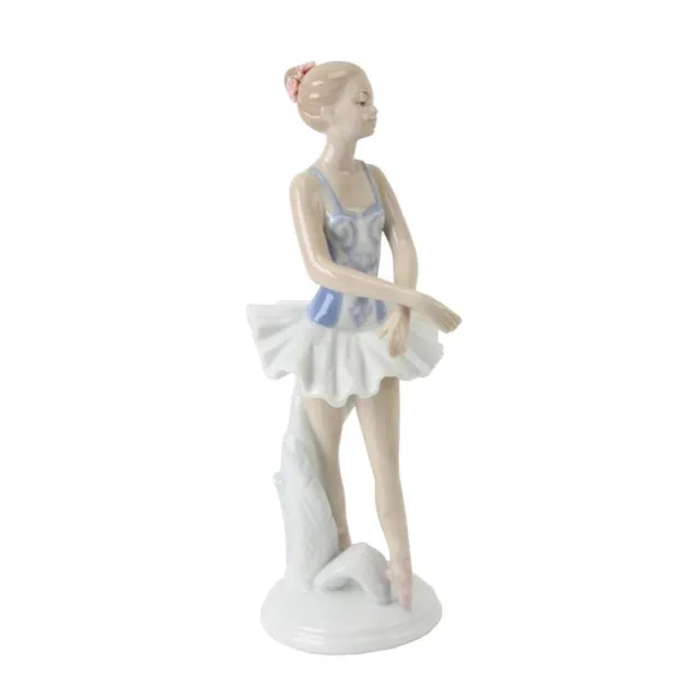 Elegant porcelain ballerina figurine