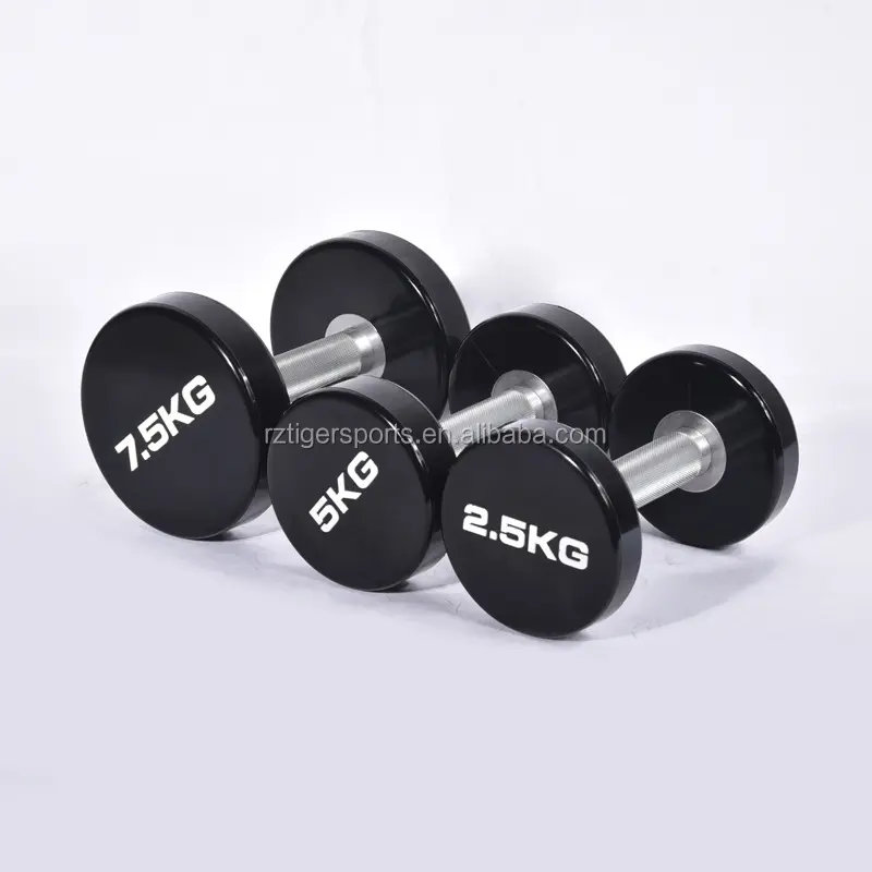 High quality CPU PU Urethane round head Dumbbell