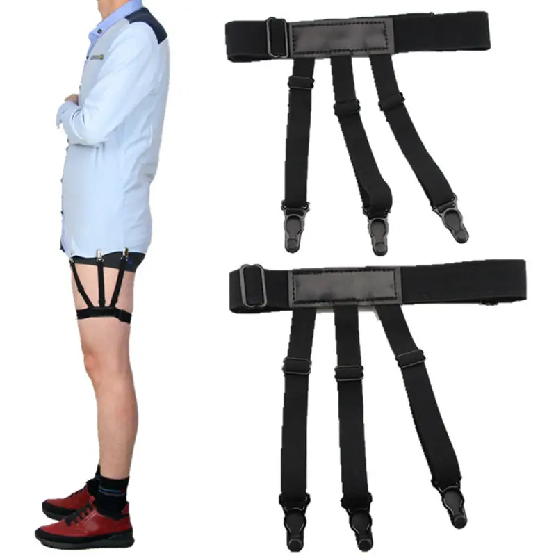 Garter Belt Shirt Stays Adjustable Shirt Holders Crease-Resistance Belt Stirrup For Mens And Womens