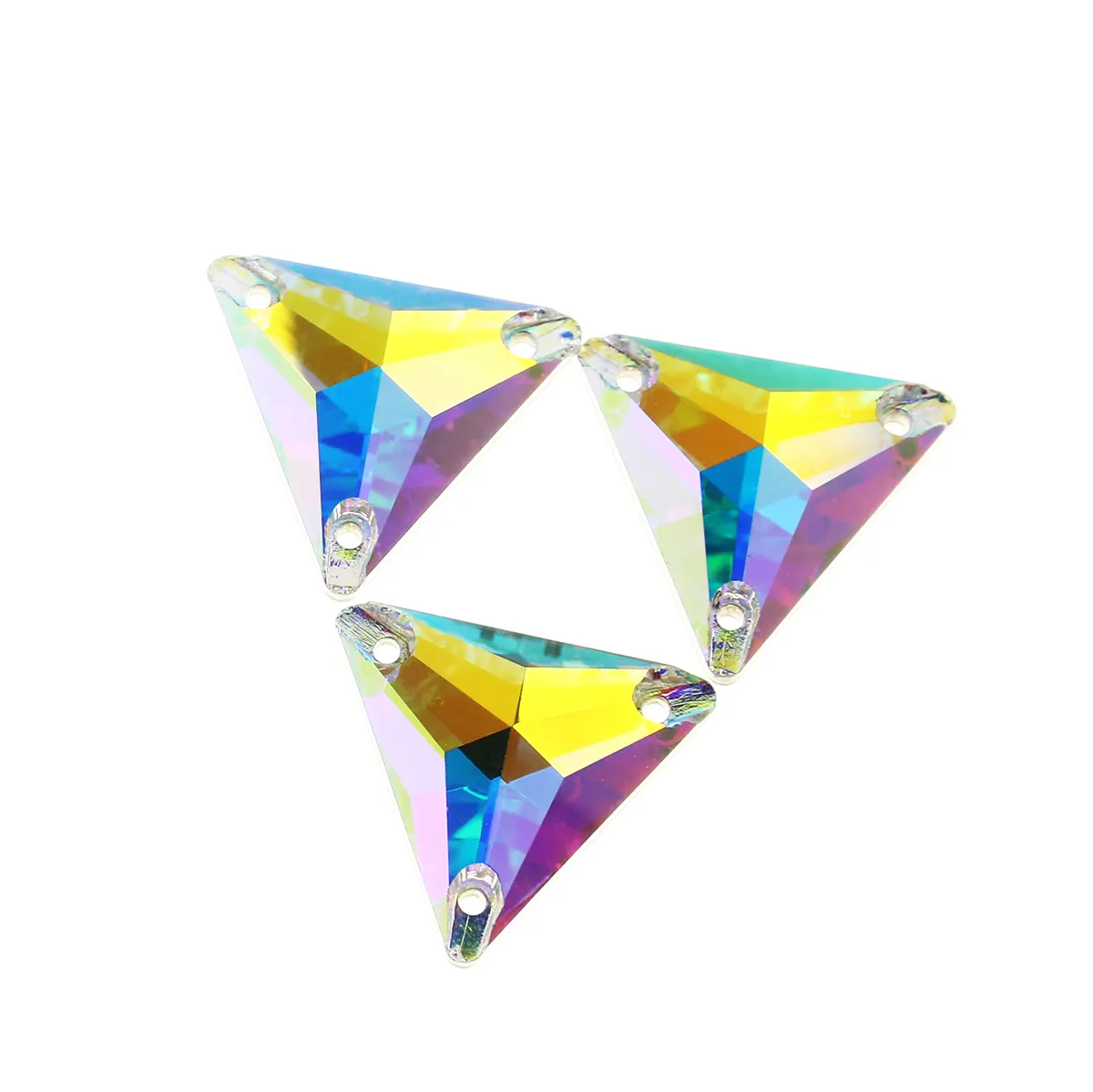 DZ-3069 triangle shape crystal ab color sew on stones