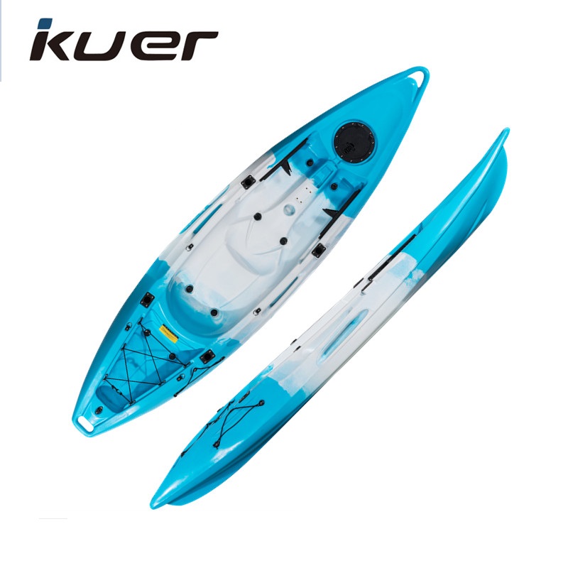 Пластиковая байдарка KUER GLIDE 1 + 1 на 2 человека, детская байдарка с взрослым Рото, литая лодка, оптовая продажа, байдарка sit on top для продажи