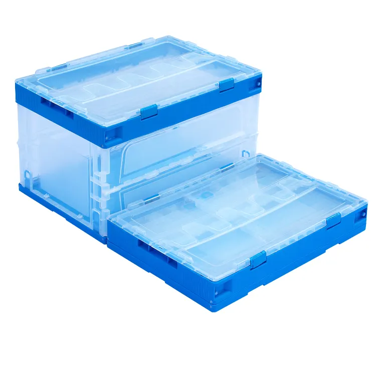 50l storage box plastic clear plastic packaging folding storage containers