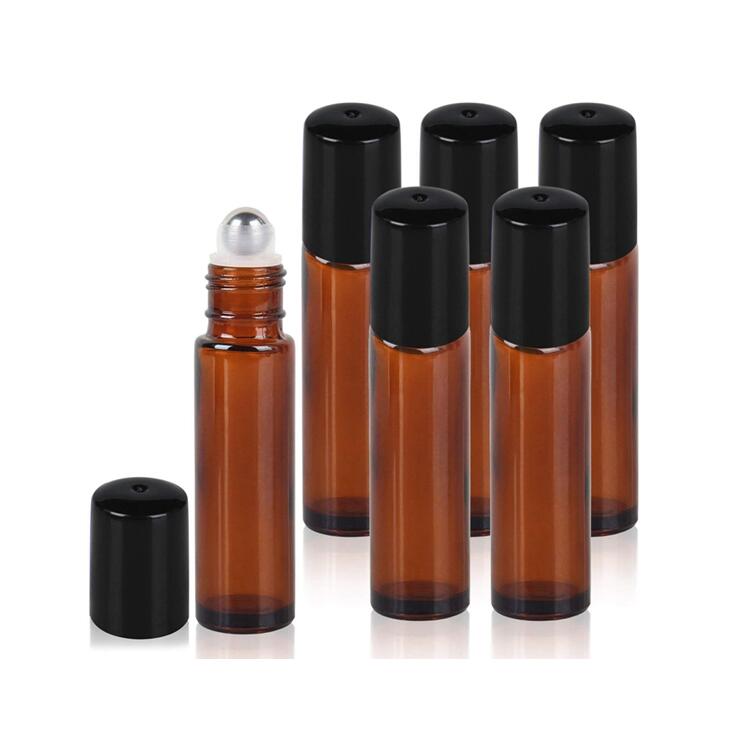 Популярные янтарный или прозрачный 10ml15ml косметика парфюмерия диспенсер 5 мл маленькие эфирное масло духи в стеклянном флаконе с хранения на складе перекантовки и на крышки для косметической упаковки