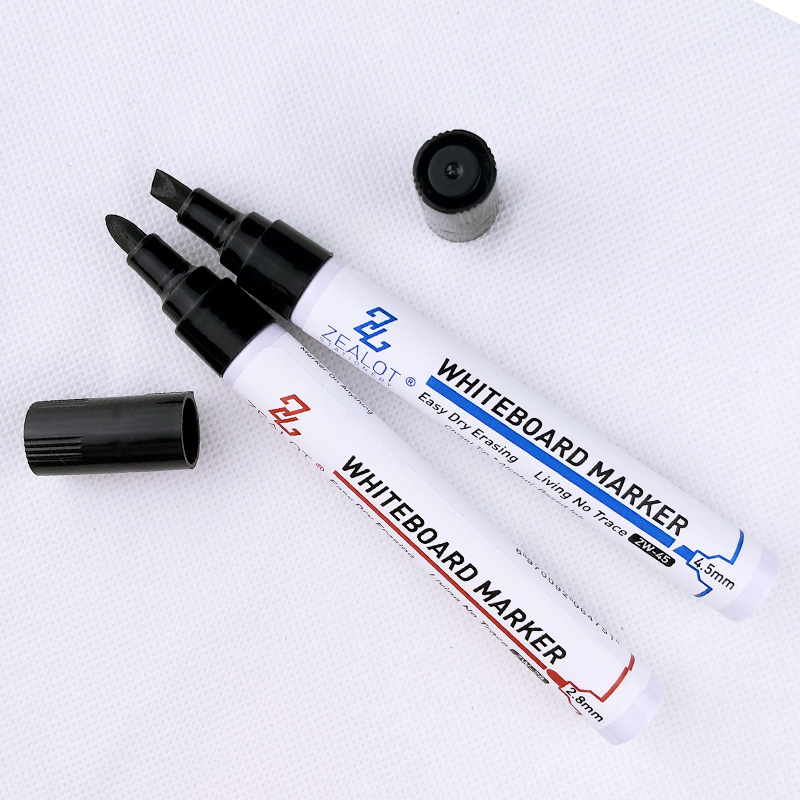 Школьная и офисная маркерная ручка Whiteboard Marker Black Bule Chisel или круглый наконечник сухого стирания маркер с хлопковым сердечником