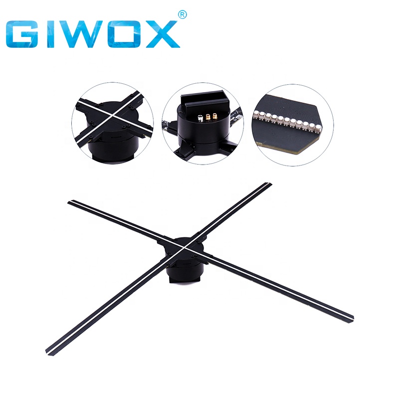 GIWOX HOLO 65HD 4 лезвия 8 ГБ Wi Fi подключен с облачным сервером управление системы 3d голографический проектор магазине голограмма дисплей