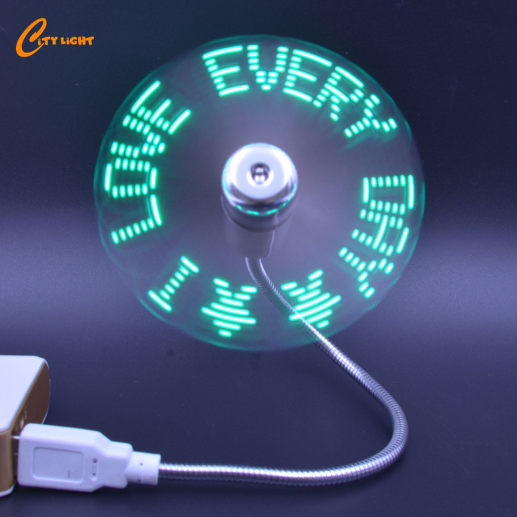 Оптовая продажа, светодиодный программируемый мигающий вентилятор usb