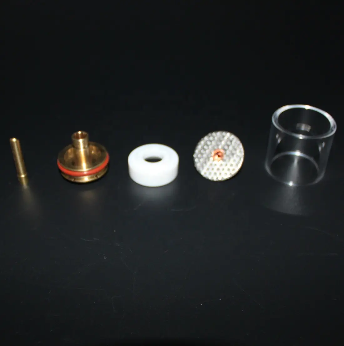Short Glass TIG Torch Cup Gas Lens kit for WP17 18 26 Torch