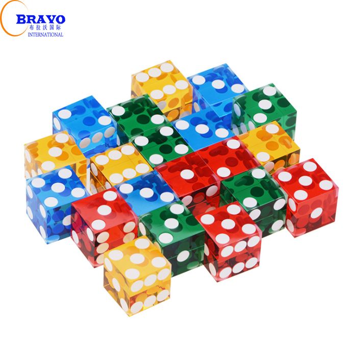 Полупрозрачные игральные кости для Казино Лас-Вегаса