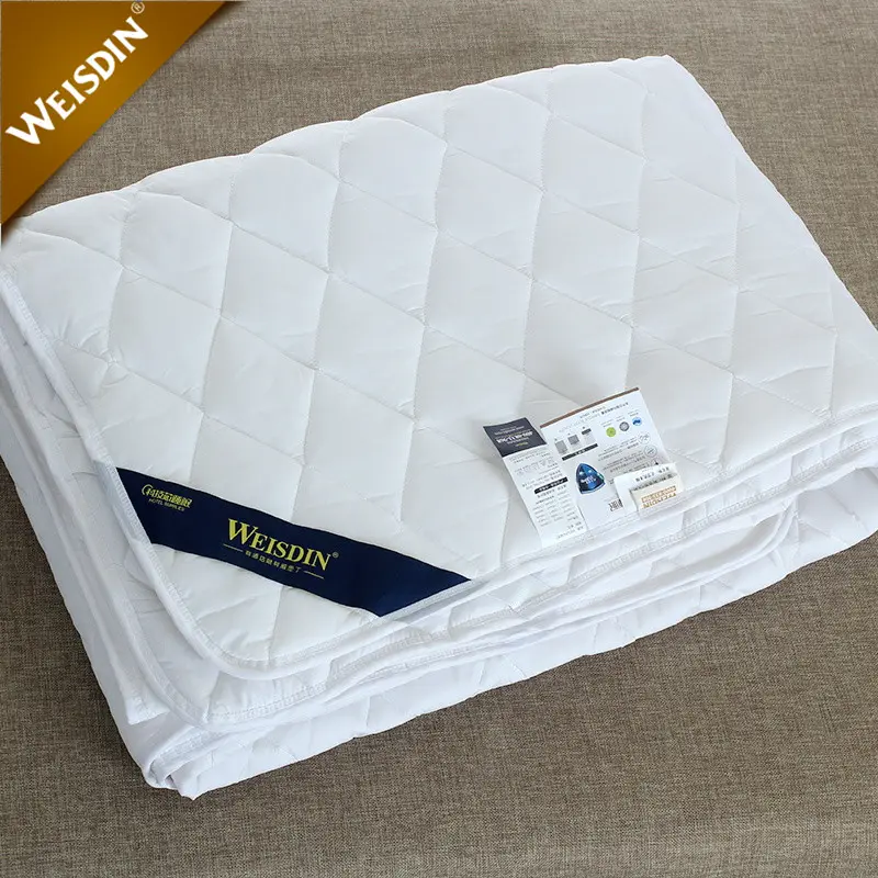 Белый 200gsm king bed стеганый наматрасник крышка отеля Водонепроницаемый Матрас протектор