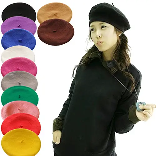 High Quality Preiswert Comfortable Cheap Beret Caps Women Lady Wool Beret