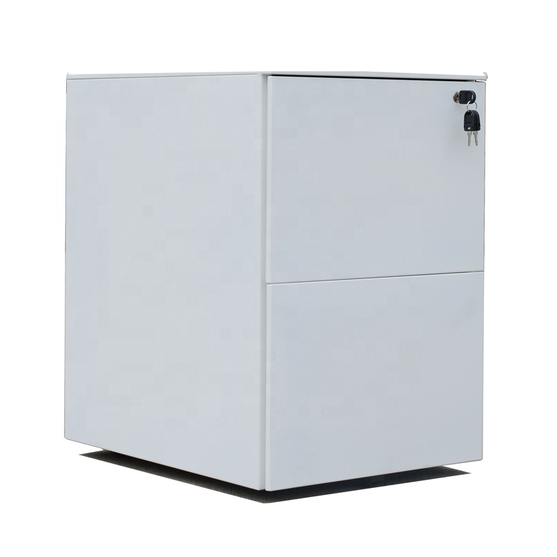 Office furniture metal storage cabinet with two drawers movable cabinet matching desk