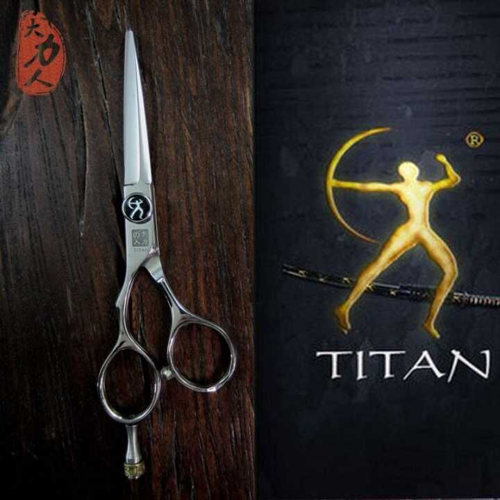Профессиональные ножницы для стрижки волос titan 5,5, 6,0 дюйма с левой ручкой