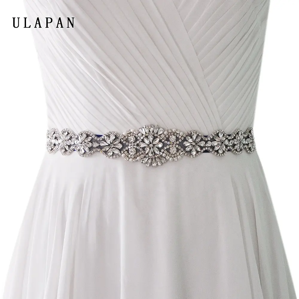 YouLaPan S161A Best Selling Crystal Beads Flower Rhinestone Bridal Belt for Wedding