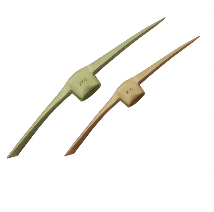 Be-copper non sparking pickaxe with wooden handle or fiberglass handle 2kg or required