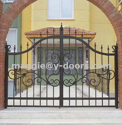 Wrought Iron Main Gate for exterior steel garden modern gate design