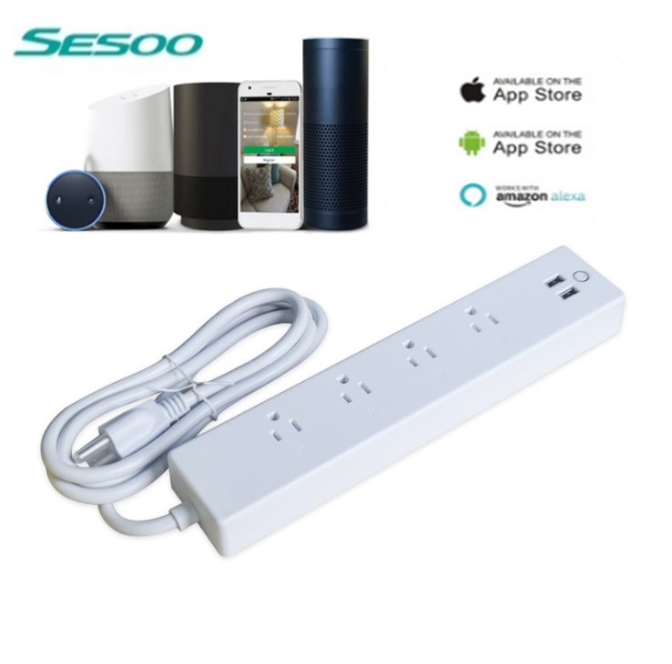 Удлинитель с 4 розетками и 2 usb-портами, Wi-Fi