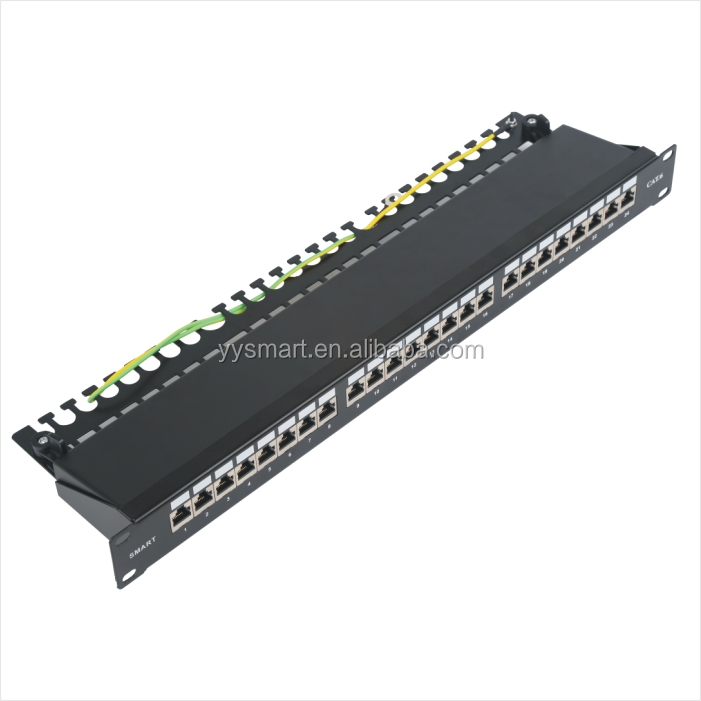 Горячая Распродажа, экранированная патч-панель RJ45 1U Cat6 ftp, патч-панель 24 порта