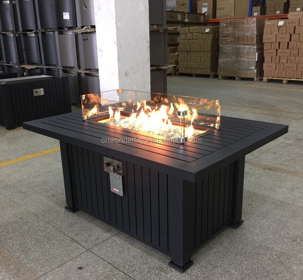 5,5000 BTU черное алюминиевое покрытие наружные прямоугольные столы с пропановым газом